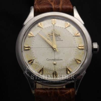 Zur Referenz: 'Omega Constellation Chronometer Automat Pie Pan Stahl'