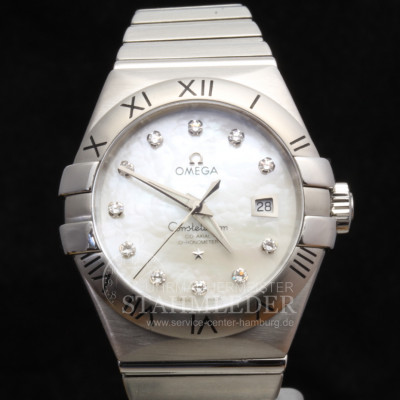 Zum Angebot: 'Omega Constellation Lady Stahl/Stahl/Perlmut 11 Diamanten' für 4.450,00 EUR